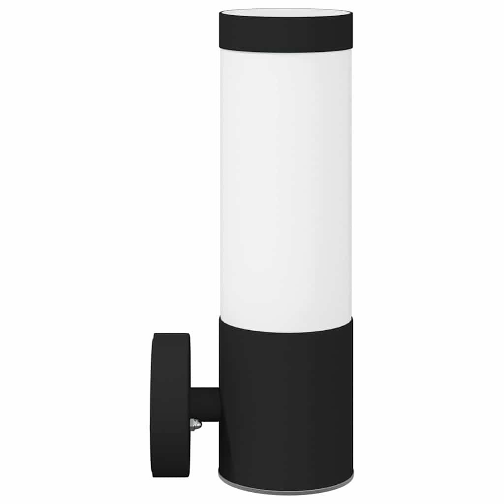 Lauko Sieniniai Šviestuvai 2 vnt Juodas Nerūdijantis Plienas IP44