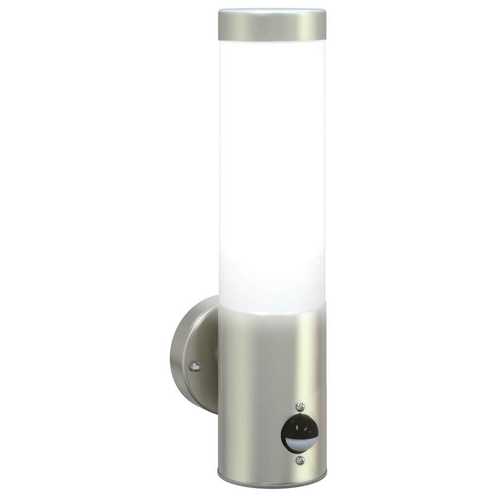 Lauko Sieniniai Šviestuvai 2 pcs Sidabro 12 x 7.5 x 29 cm