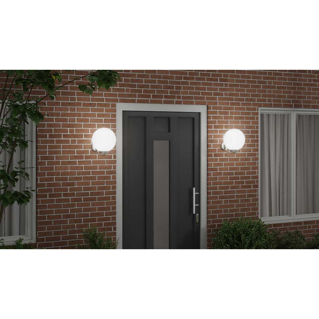 Lauko Sieniniai Šviestuvai 2 pcs Sidabro 29 x 25 x 33 cm