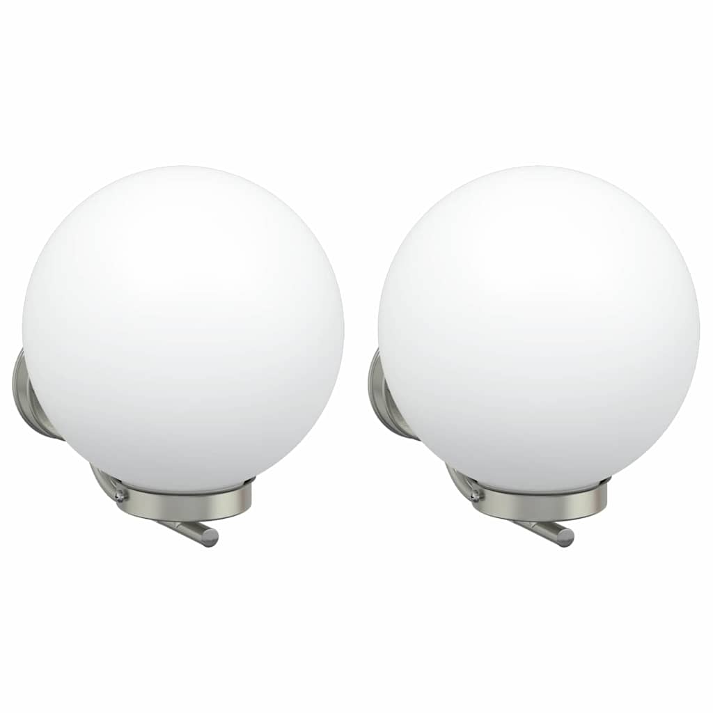 Lauko Sieniniai Šviestuvai 2 pcs Sidabro 29 x 25 x 33 cm