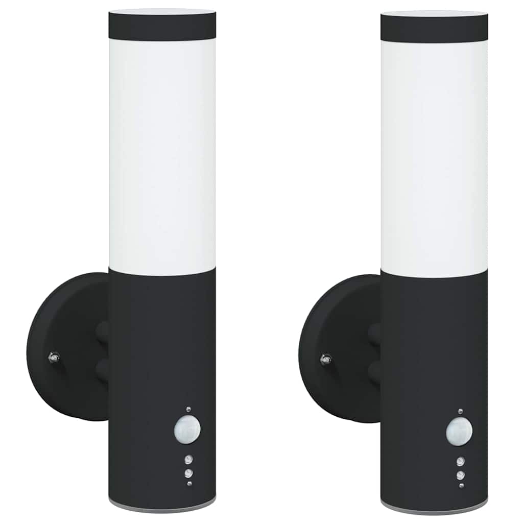Lauko sieninė lemputė 2 pcs Juoda 15 x 7,5 x 33 cm