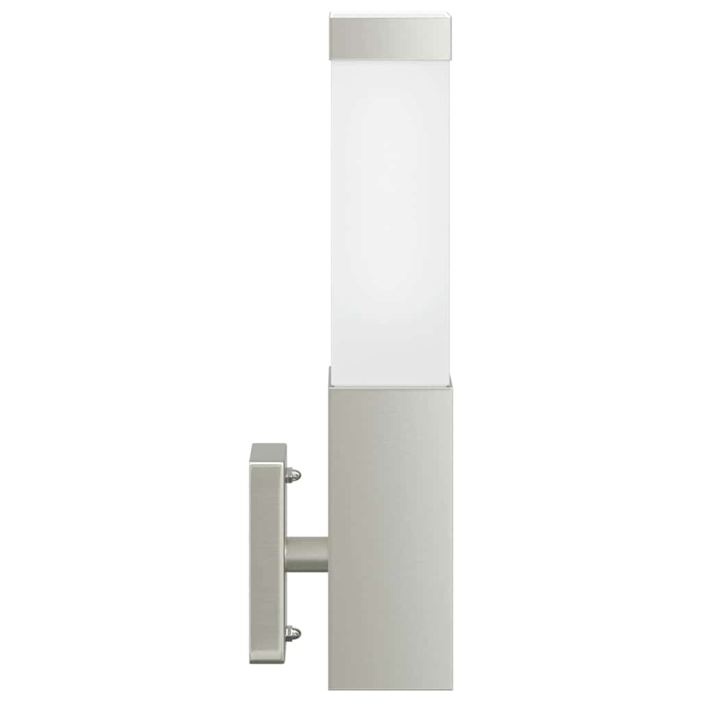Outdoor Wall Light 2 pcs Silver 10.5 x 6 x 33 cm