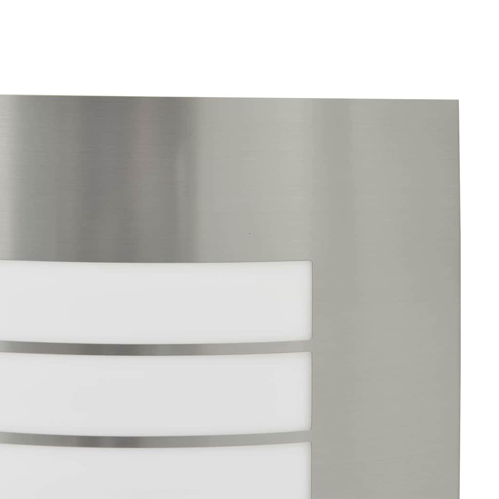 Lauko Sienos Šviesos su Jutikliu 2 vnt Sidabrinis Nerūdijantis Plienas IP44