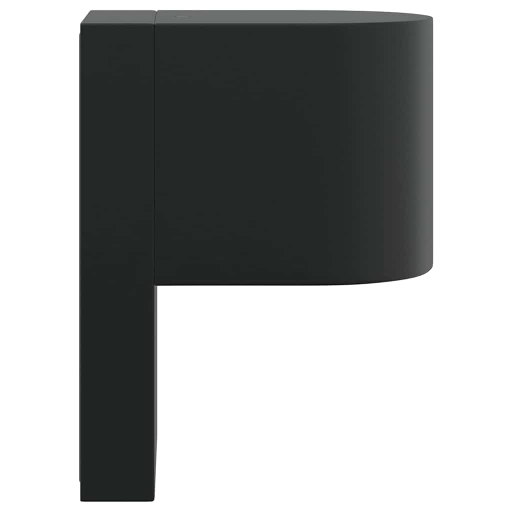 Lauko Sieniniai Šviestuvai 2 pcs Juoda 12 x 7 x 15 cm