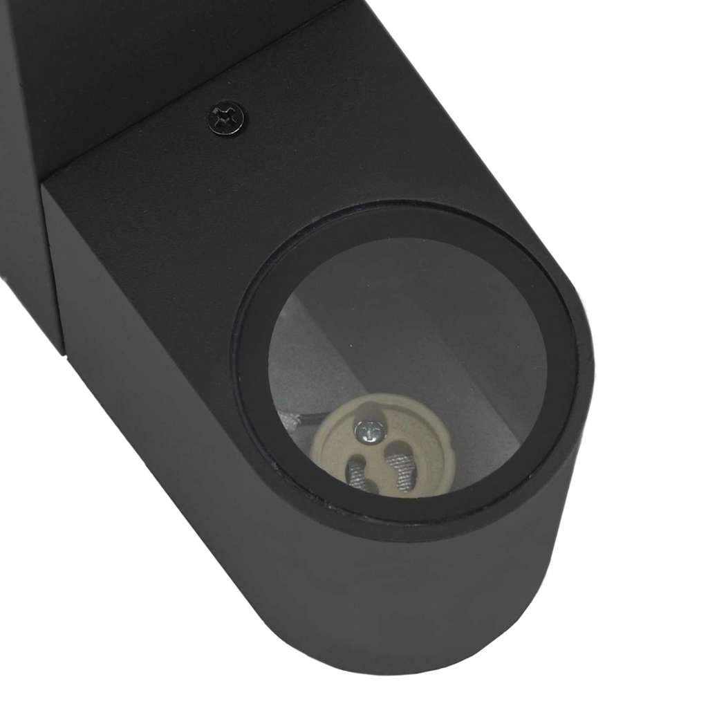 Āra sienas lampa ar sensoru 2 gab. Melna Nerūsējošais tērauds IP44