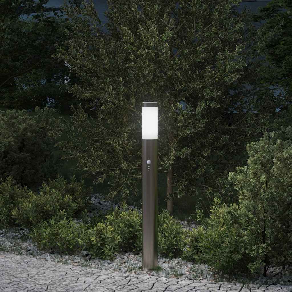 Apsauginis stulpelis su jutikliu, 80 cm, nerūdijantis plienas, IP44