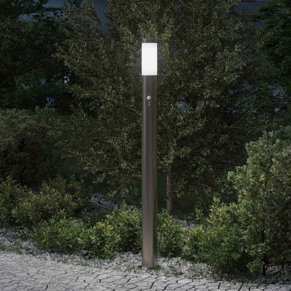 Apsauginis šviestuvas su jutikliu, 110 cm, nerūdijantis plienas, IP44