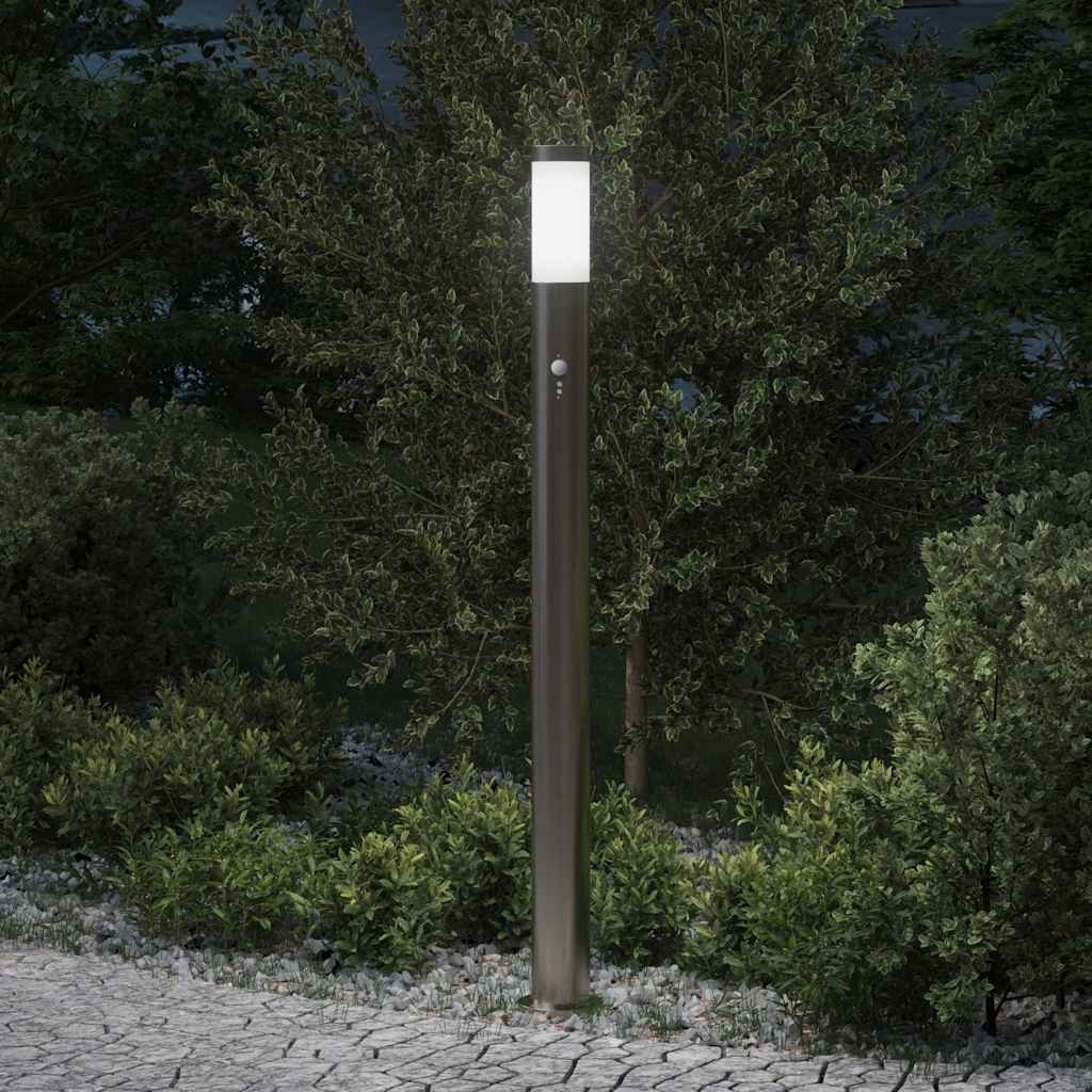 Apsauginis šviestuvas su jutikliu, 110 cm, nerūdijantis plienas, IP44