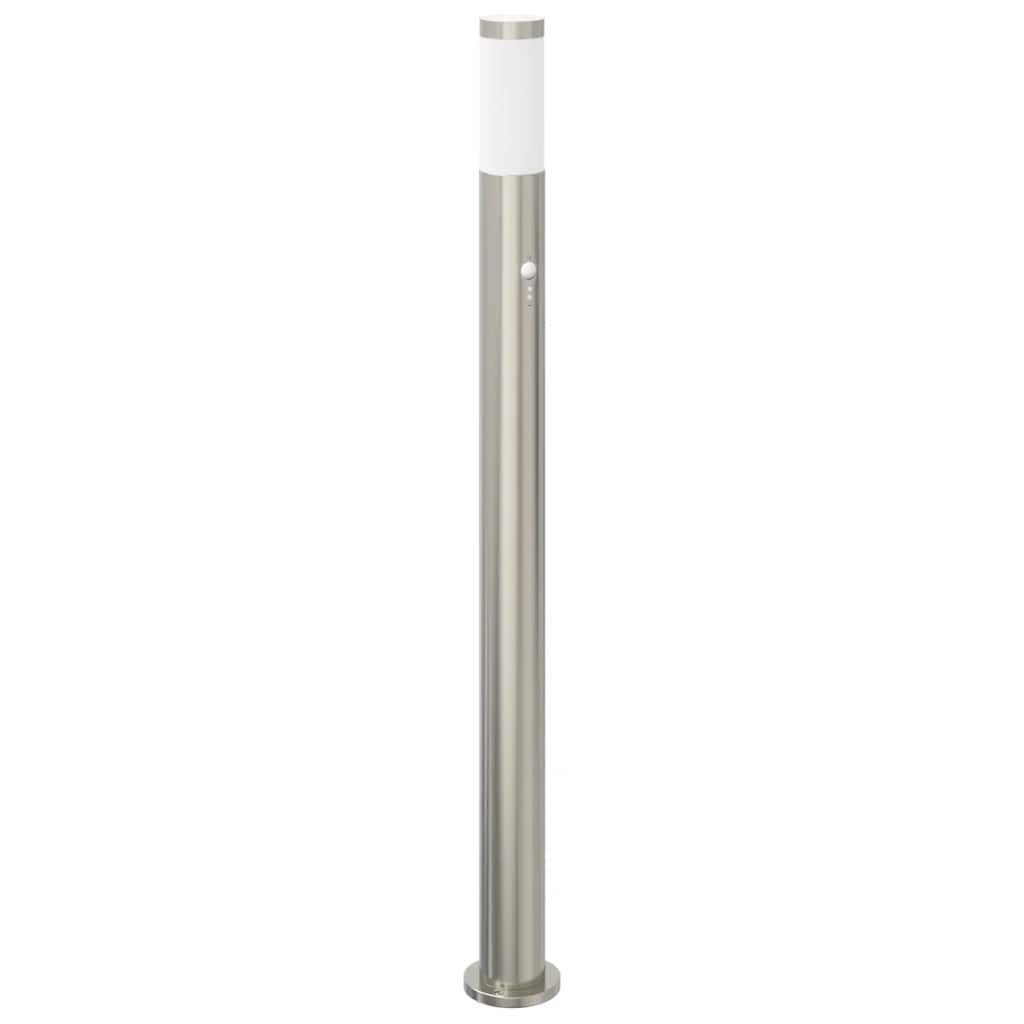 Apšvietimo stulpeliai su jutikliu, 3 vnt., 110 cm, nerūdijantis plienas, IP44