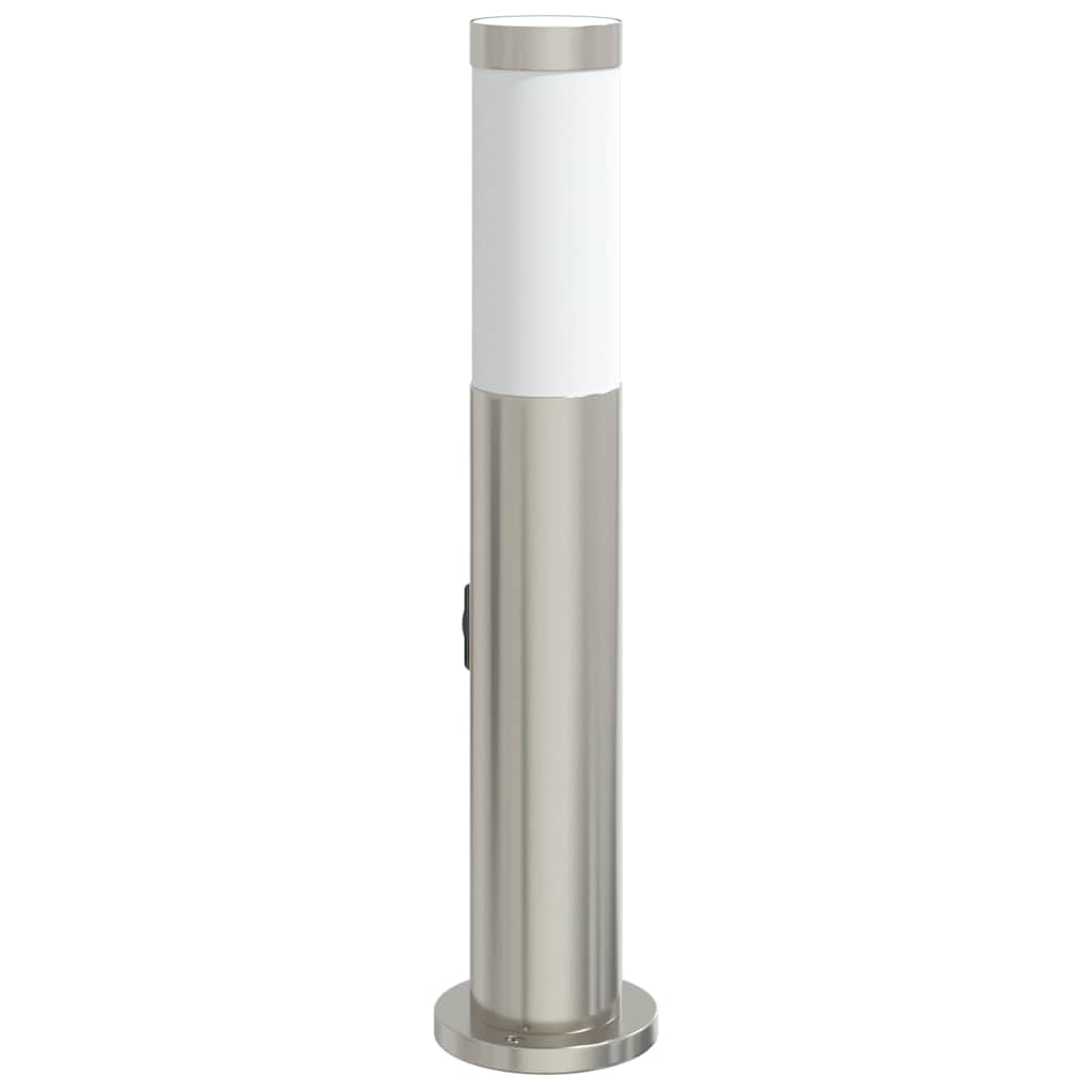 Apsauginis šviestuvas su lizdu, 50 cm, nerūdijantis plienas, IP44