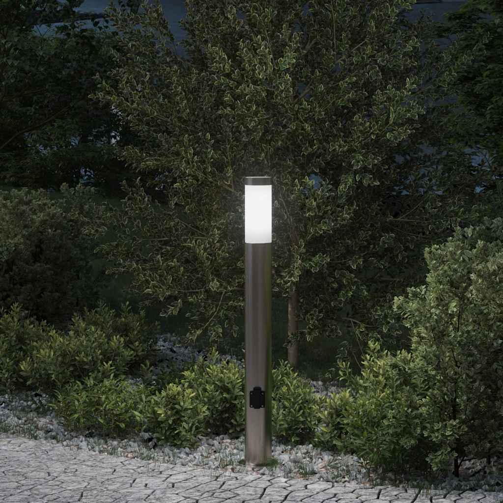 Šviestuvas su stulpeliu, 80 cm, nerūdijantis plienas, IP44