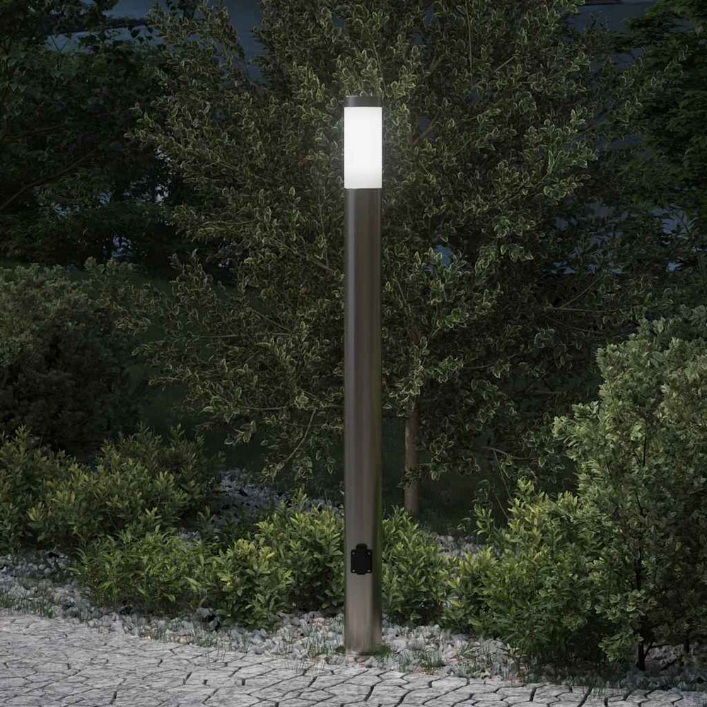 Šviestuvas su stulpeliu, 110 cm, nerūdijantis plienas, IP44