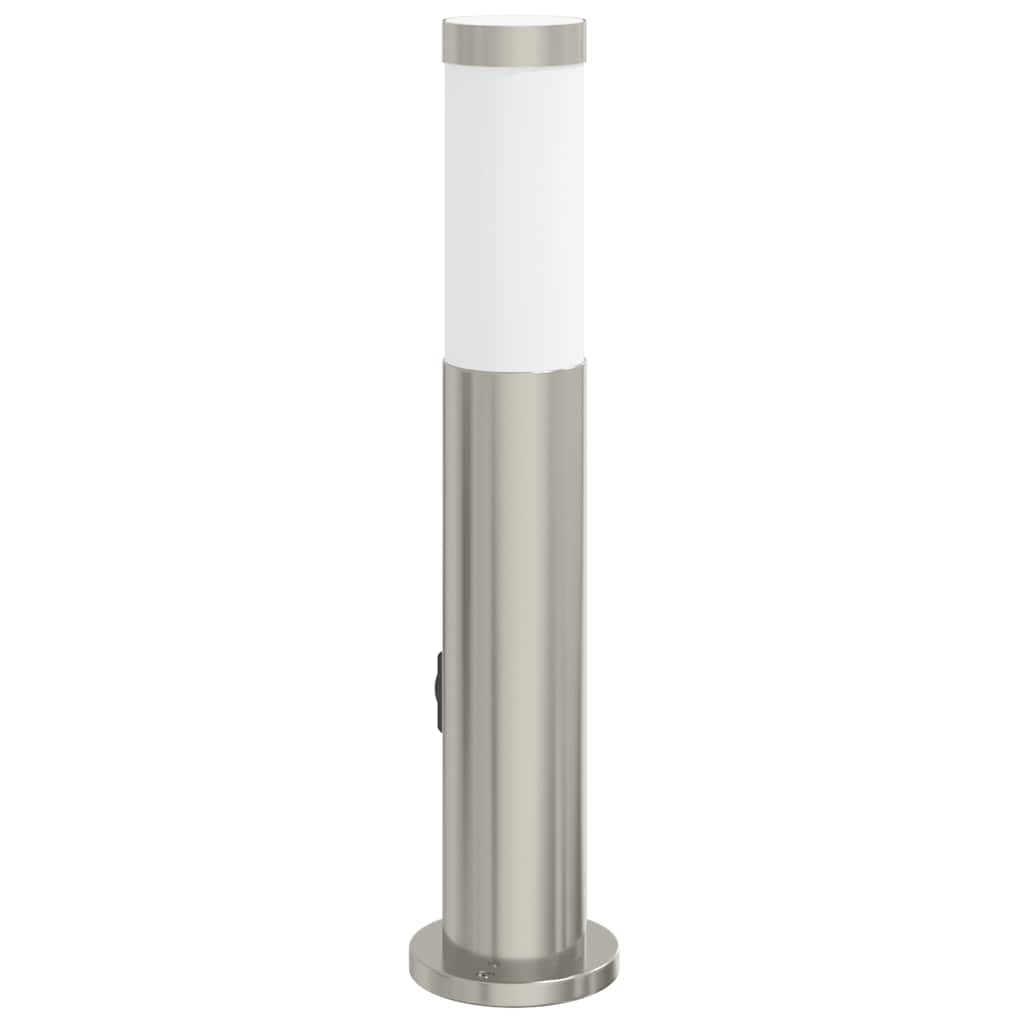 Apsauginis šviestuvas su jutikliu ir lizdu, 50 cm, nerūdijantis plienas, IP44