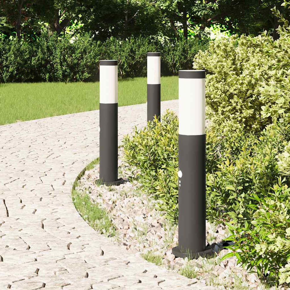 Šviestuvai su jutikliu, 3 vnt., 50 cm, nerūdijantis plienas, IP44