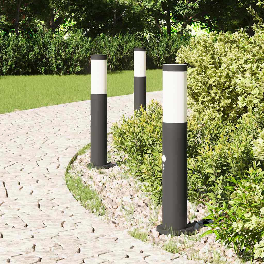 Šviestuvai su jutikliu, 3 vnt., 50 cm, nerūdijantis plienas, IP44