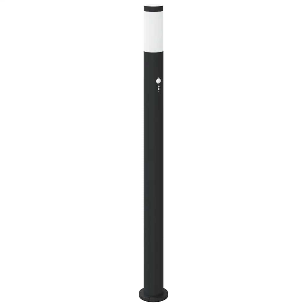 Apšvietimo stulpeliai su jutikliu, 3 vnt., 110 cm, nerūdijantis plienas, IP44