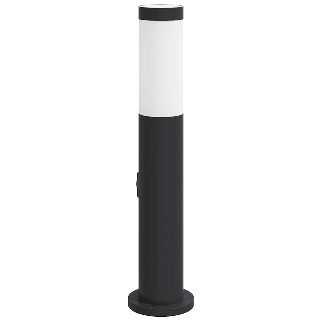 Apsauginis šviestuvas su lizdu, 50 cm, nerūdijantis plienas, IP44