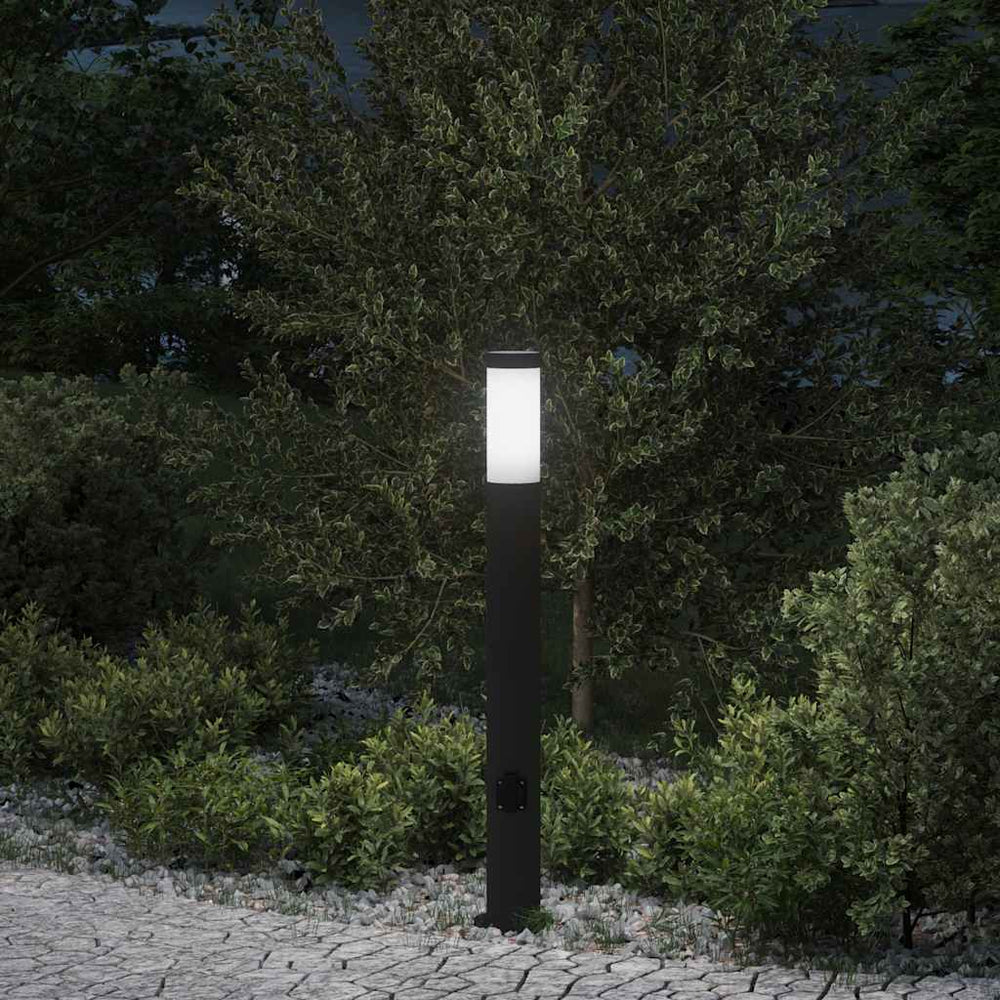 Šviestuvas su stulpeliu, 80 cm, nerūdijantis plienas, IP44
