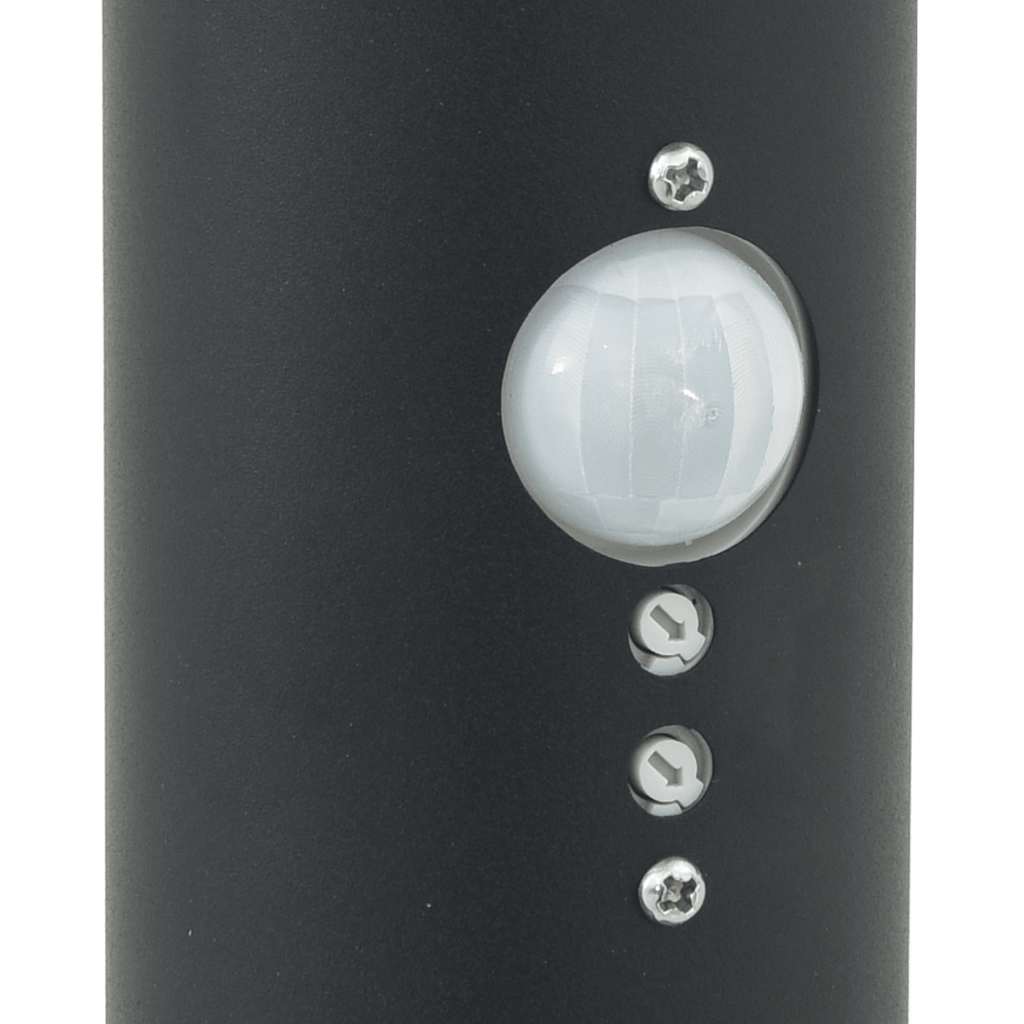 Apšvietimo stulpeliai su jutikliu ir lizdu, 3 vnt., 80 cm, nerūdijantis plienas, IP44