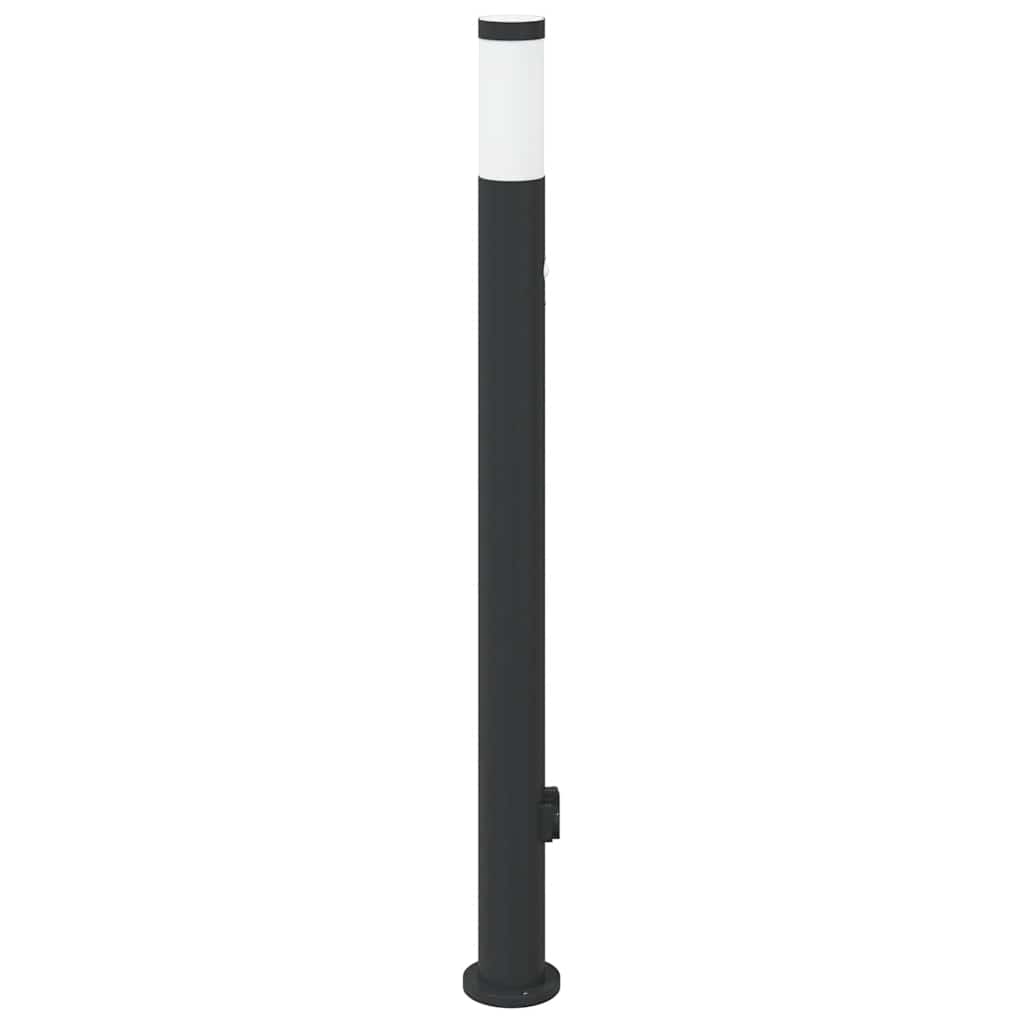 Apsauginis šviestuvas su jutikliu ir lizdu, 110 cm, nerūdijantis plienas, IP44
