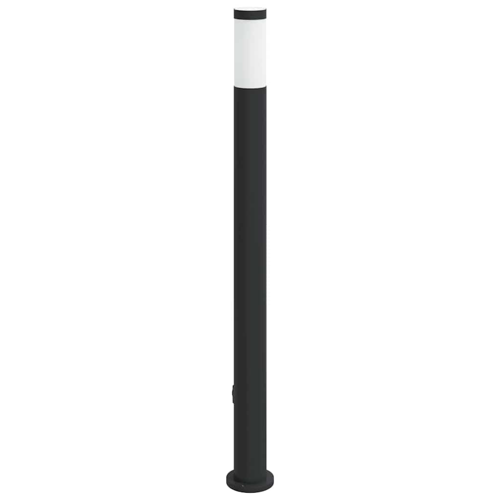 Apsauginis šviestuvas su jutikliu ir lizdu, 110 cm, nerūdijantis plienas, IP44