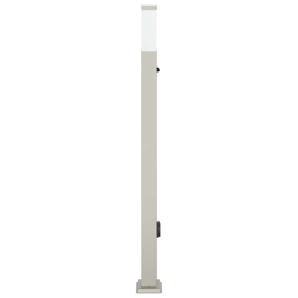 Apsauginis šviestuvas su jutikliu ir lizdu, 110 cm, nerūdijantis plienas, IP44