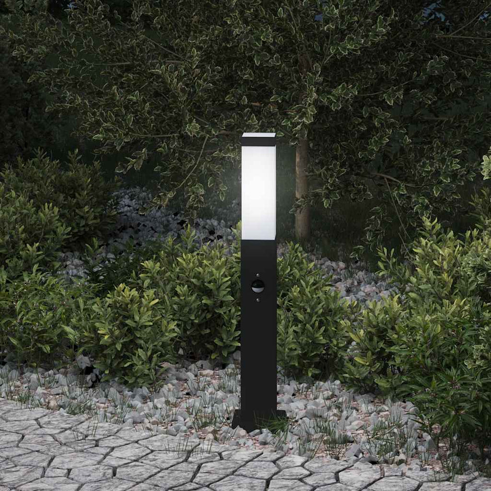 Apsauginis stulpelis su jutikliu, 50 cm, juodas, IP44