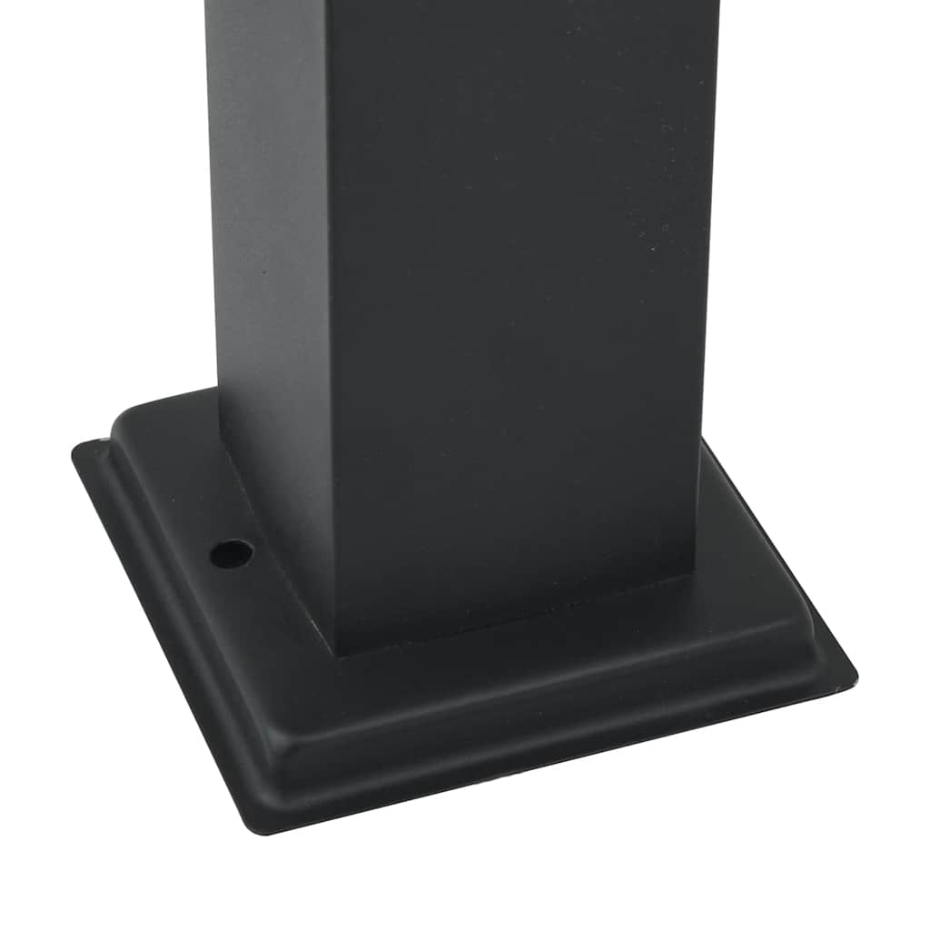 Stulpeliniai šviestuvai su jutikliu, 3 vnt., 80 cm, juodi, IP44