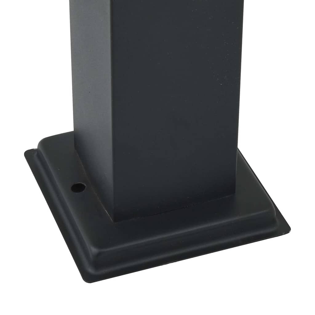 Šviestuvas su stulpeliu, 110 cm, juodas, IP44