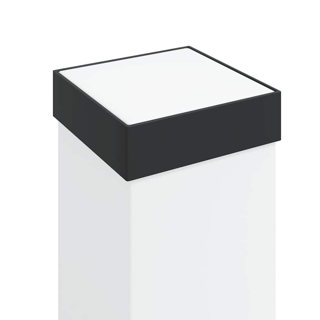 Apšvietimo stulpeliai su jutikliu ir lizdu, 3 vnt., 80 cm, juodi, IP44