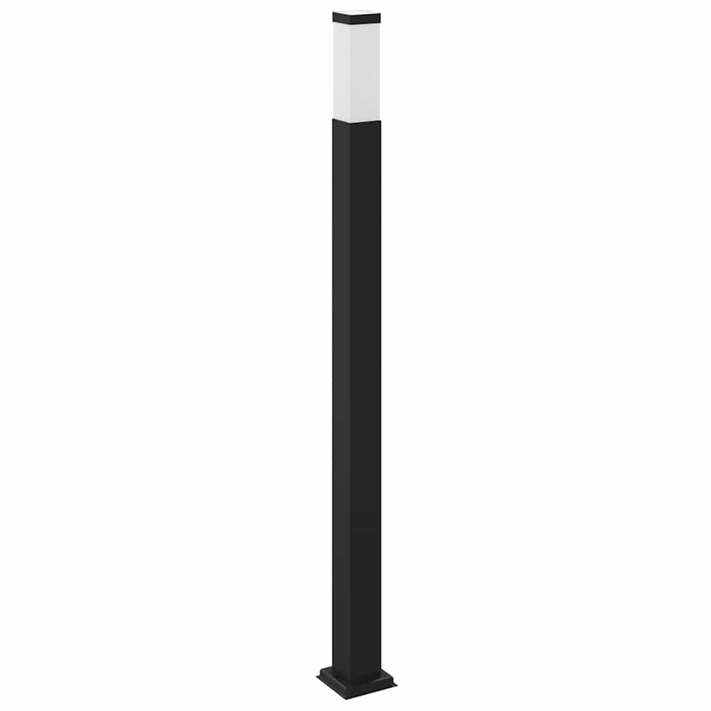 Apsauginis šviestuvas su jutikliu ir lizdu, 110 cm, juodas, IP44