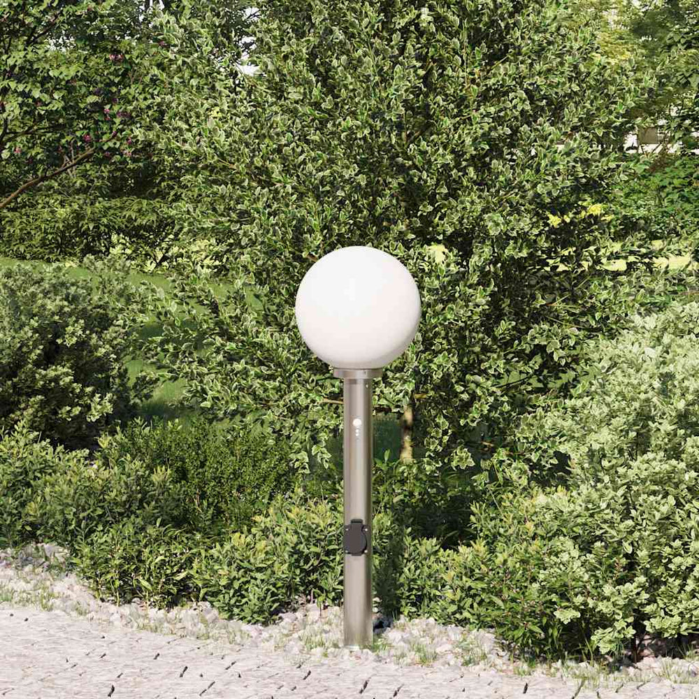 Apsauginis šviestuvas su jutikliu ir lizdu, 80 cm, nerūdijantis plienas, IP44