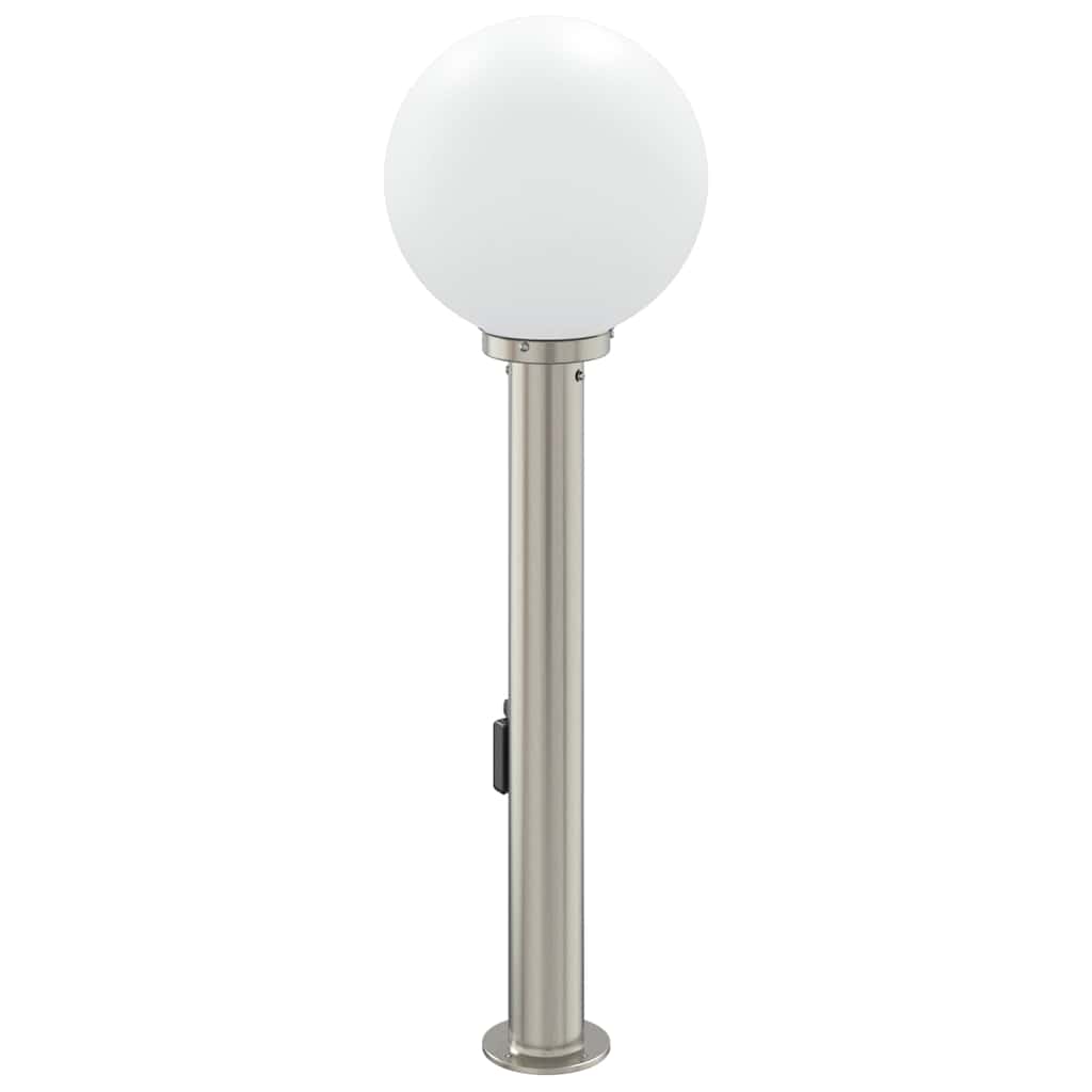 Apsauginis šviestuvas su jutikliu ir lizdu, 80 cm, nerūdijantis plienas, IP44