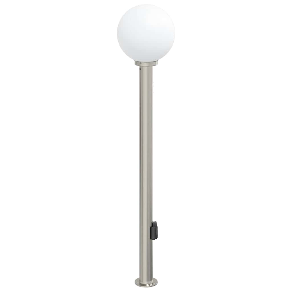 Apsauginis šviestuvas su jutikliu ir lizdu, 120 cm, nerūdijantis plienas, IP44