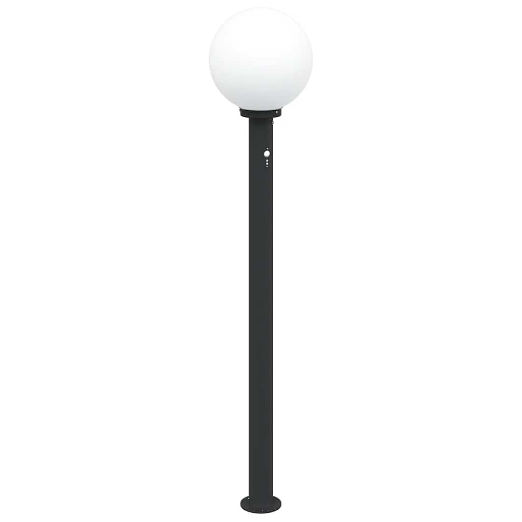 Stulpeliniai šviestuvai su jutikliu, 3 vnt., 120 cm, juodi, IP44