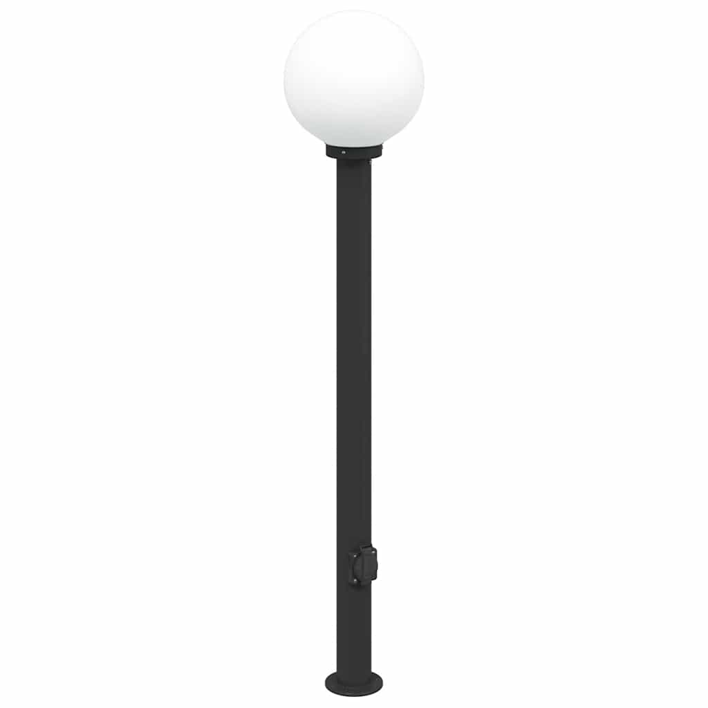 Šviestuvai su išleidimo anga, 3 vnt., 120 cm, juodi, IP44