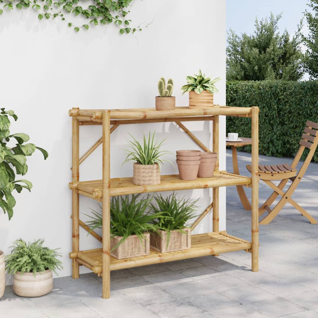 Shelf, 3-tier, 100x40x90cm, bamboo