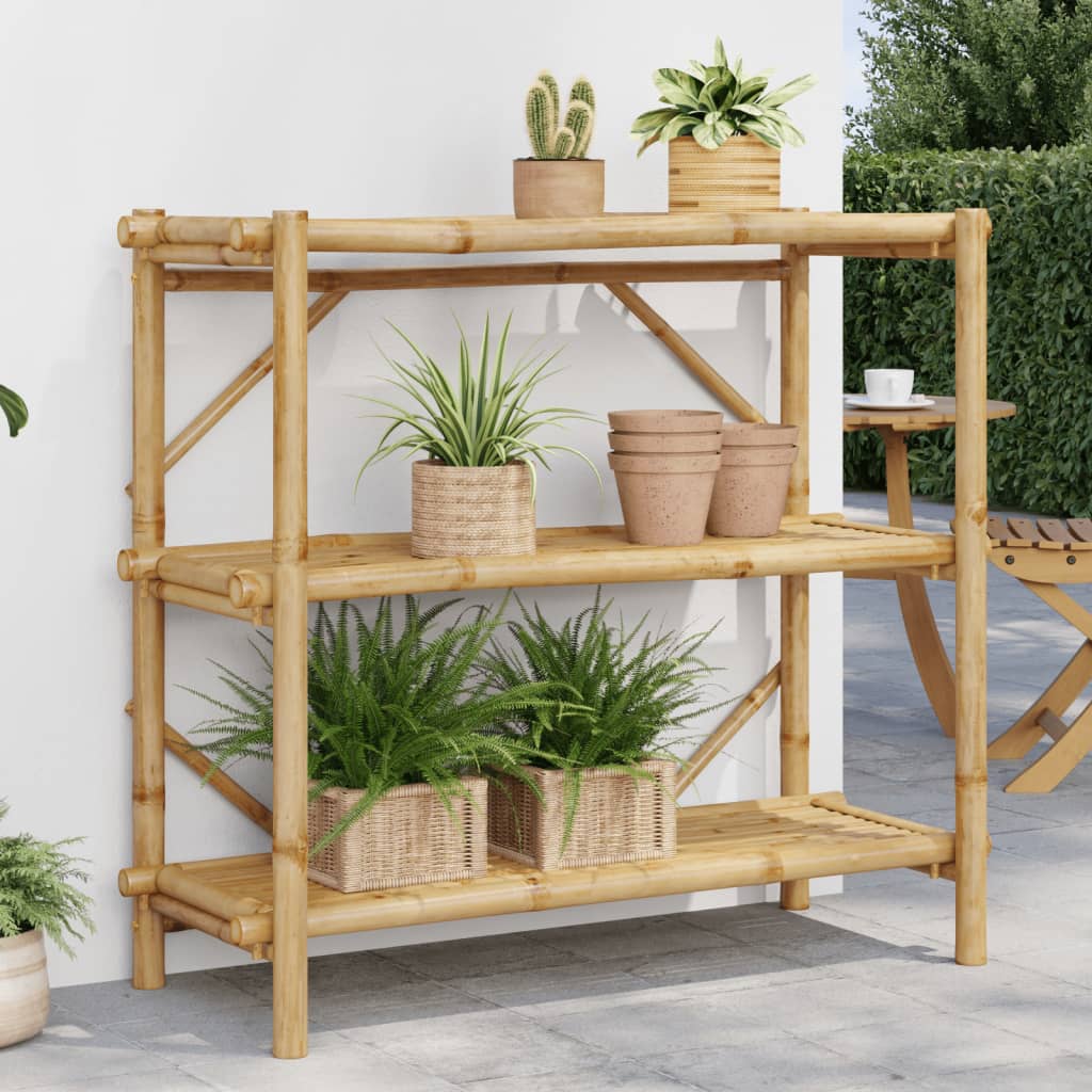 Shelf, 3-tier, 100x40x90cm, bamboo