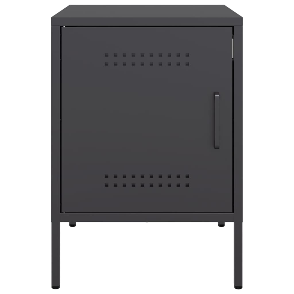 Nightstands, 2 pcs., black, 36x39x50.5cm, steel