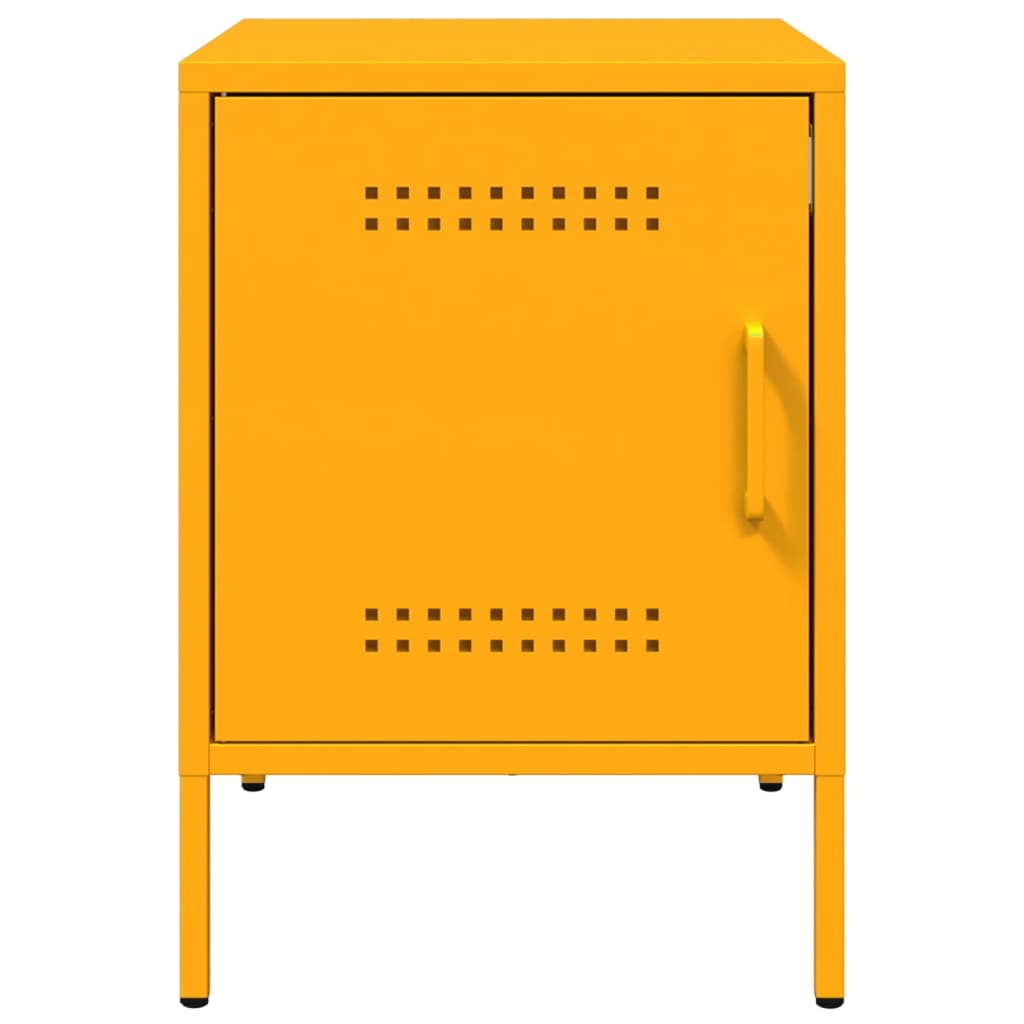 Bedside table, mustard yellow, 36x39x50.5cm, steel