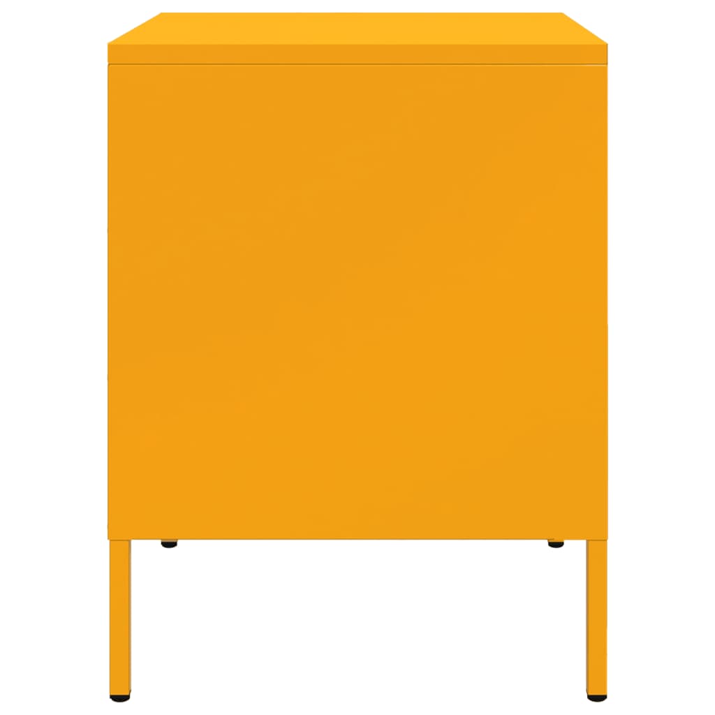 Bedside table, mustard yellow, 36x39x50.5cm, steel