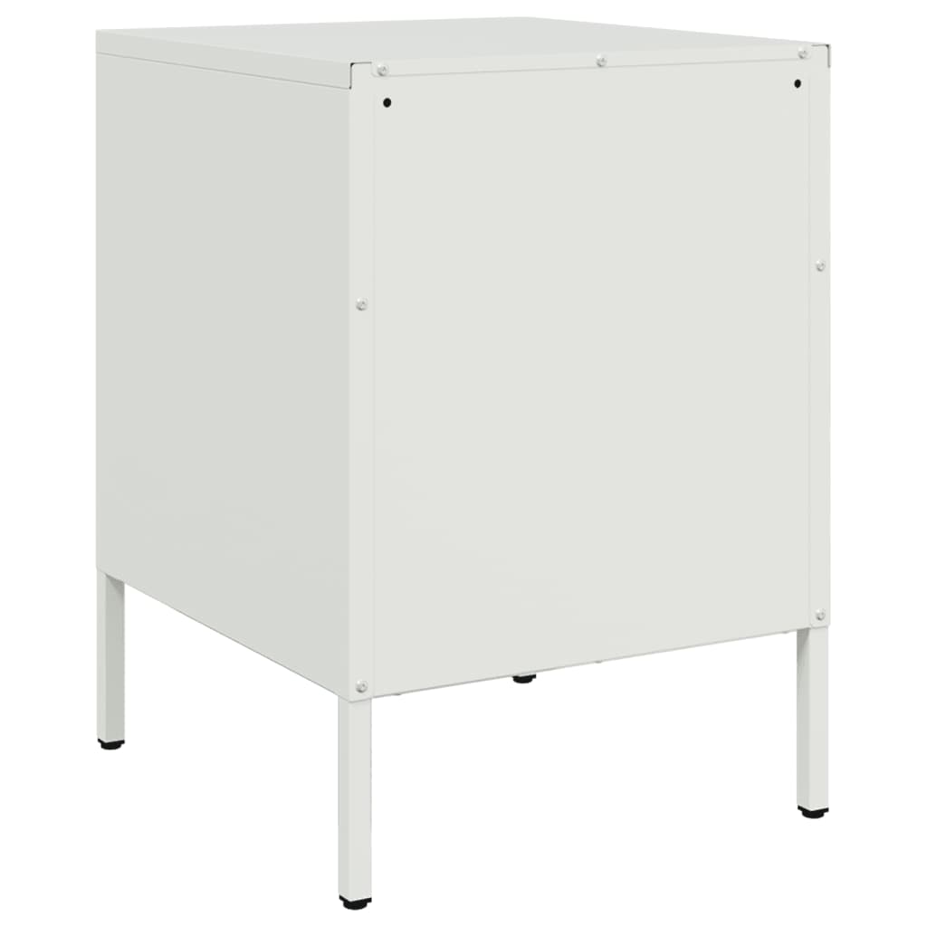 Nightstands, 2 pcs., white, 36x39x50.5cm, steel