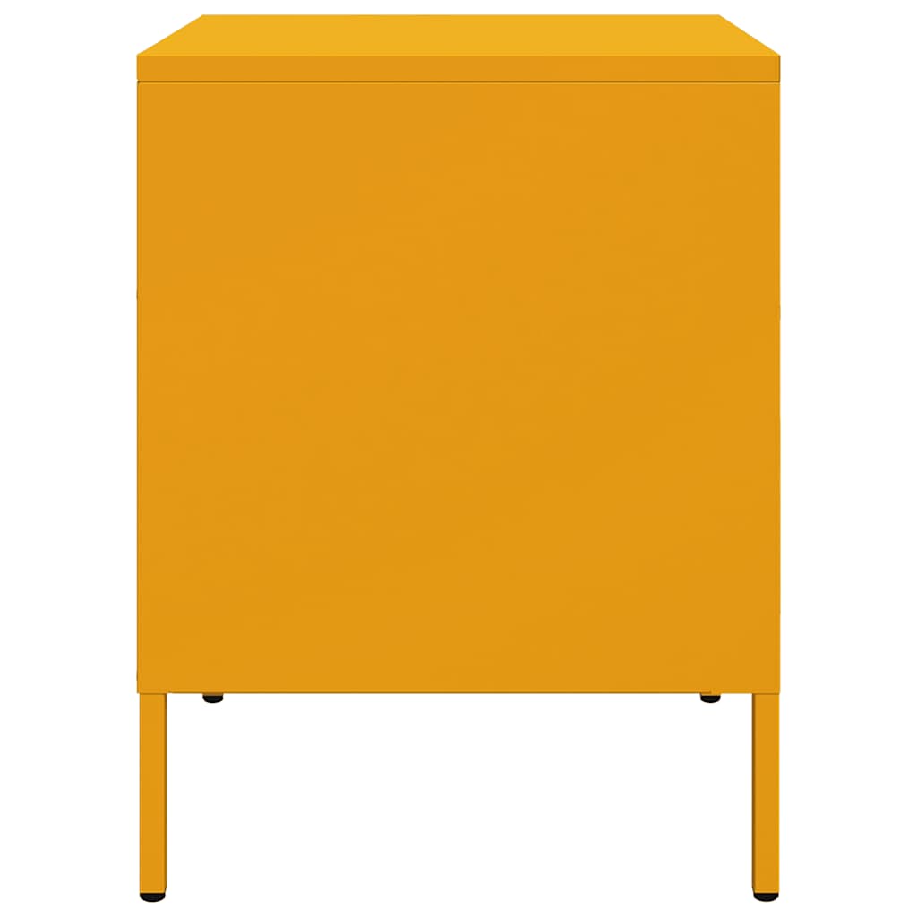 Bedside table, mustard yellow, 36x39x50.5cm, steel