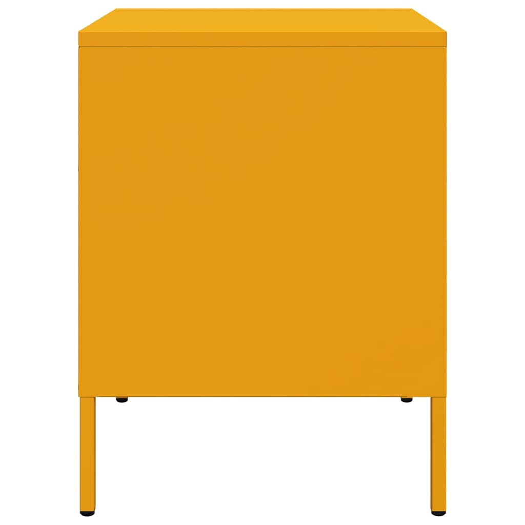 Nightstands, 2 pcs., mustard, 36x39x50.5cm, steel