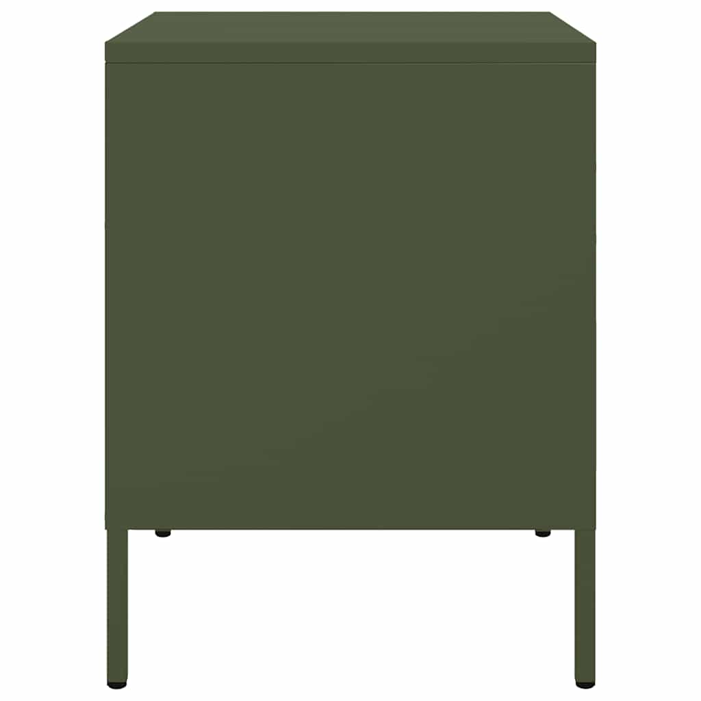 Bedside tables, 2 pcs., olive, 36x39x50.5cm, steel