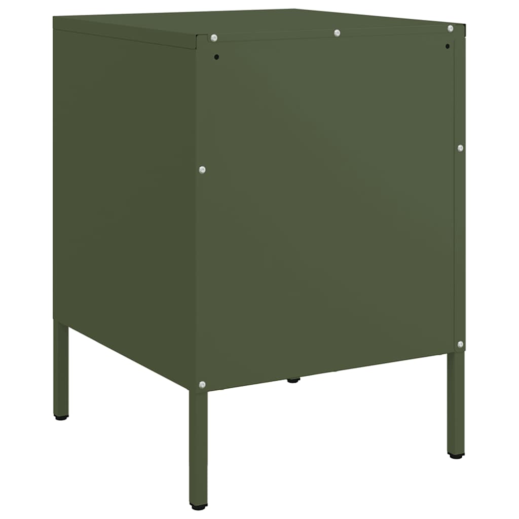 Bedside tables, 2 pcs., olive, 36x39x50.5cm, steel