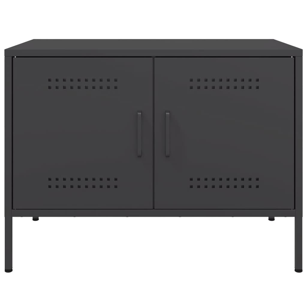 Televizoriaus spintelės, 2vnt., juodos, 68x39x50,5cm, plienas