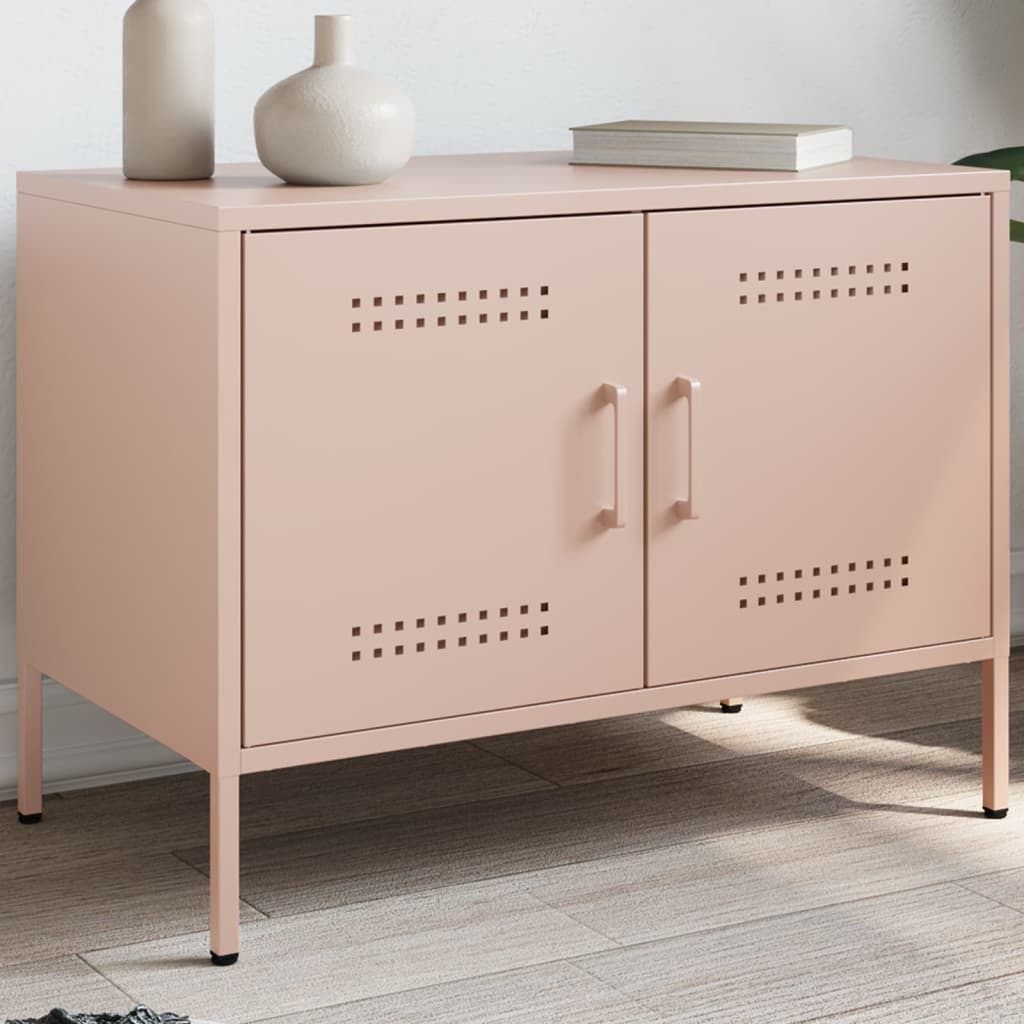 TV cabinet, pink, 68x39x50.5cm, steel