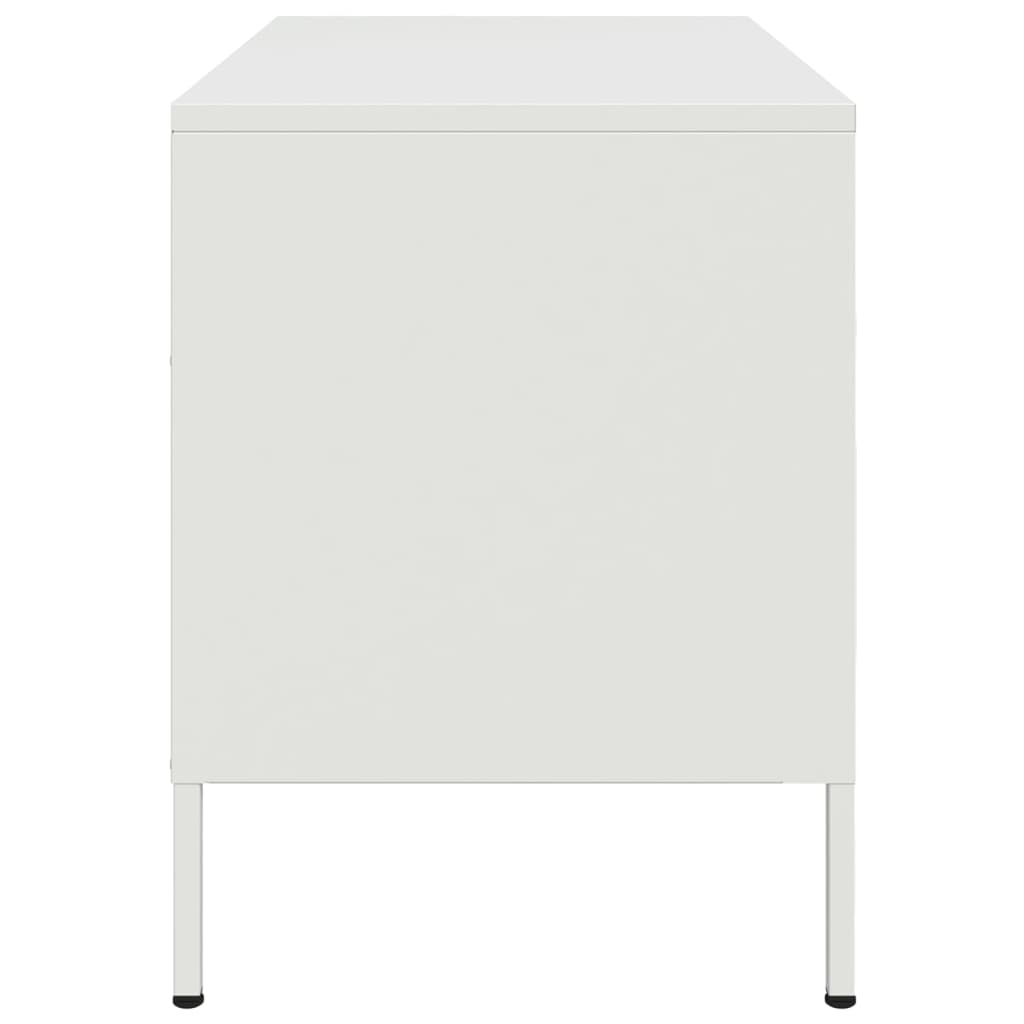 Televizoriaus spintelės, 2vnt., baltos, 68x39x50,5cm, plienas