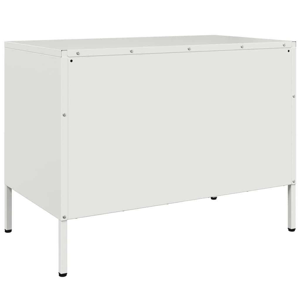 Televizoriaus spintelės, 2vnt., baltos, 68x39x50,5cm, plienas